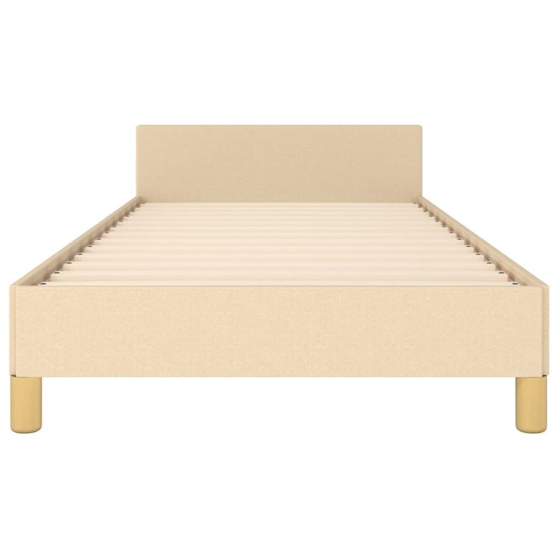 Casa si Gradina - Mobilier - Paturi si accesorii - Paturi - Cadru de pat cu tablie, crem, 90x200 cm, textil - Infinity.ro