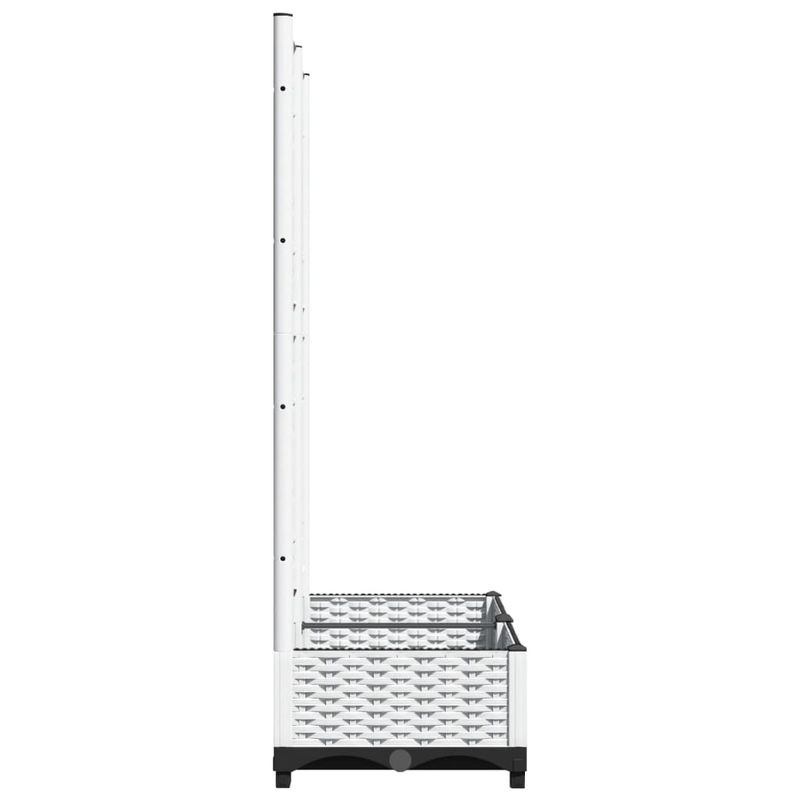 Casa si Gradina - Gradinarit si plante - Plante si ghivece - Ghivece si suporturi - Jardiniera de gradina cu spalier, alb, 80x40x121,5 cm, PP - Infinity.ro