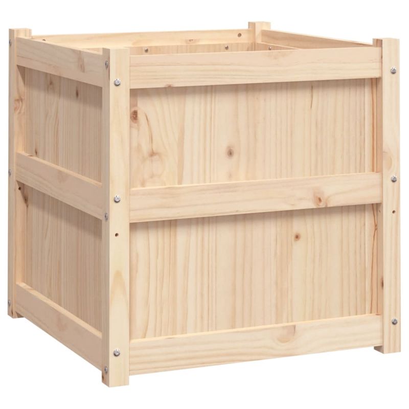 Casa si Gradina - Gradinarit si plante - Plante si ghivece - Ghivece si suporturi - Jardiniera de gradina, 60x60x60 cm, lemn masiv de pin, pin natural - Infinity.ro