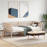 Casa si Gradina - Mobilier - Paturi si accesorii - Paturi - Pat de zi, gri, 90x190 cm, lemn masiv de pin - Infinity.ro