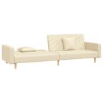 Casa si Gradina - Mobilier - Canapele si coltare - Canapele - Canapea extensibila cu 2 locuri, 2 perne, crem, textil - Infinity.ro