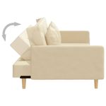 Casa si Gradina - Mobilier - Canapele si coltare - Canapele - Canapea extensibila cu 2 locuri, 2 perne, crem, textil - Infinity.ro