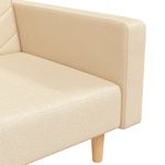 Casa si Gradina - Mobilier - Canapele si coltare - Canapele - Canapea extensibila cu 2 locuri, 2 perne, crem, textil - Infinity.ro