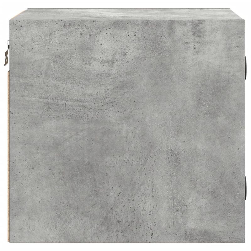 Casa si Gradina - Mobilier - Comode si corpuri - Noptiere - Noptiere cu usi din sticla, 2 buc., gri beton, 35x37x35 cm - Infinity.ro