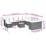 Casa si Gradina - Gradina si terasa - Mobilier exterior - Seturi mobila gradina - Set canapele de gradina, 12 piese, cu perne, negru, poliratan - Infinity.ro