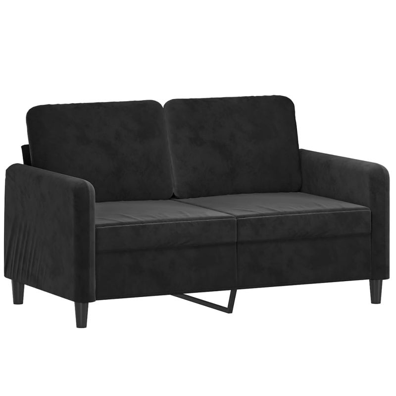 Casa si Gradina - Mobilier - Seturi de mobilier - Seturi living - Set de canapele cu perne, 3 piese, negru, catifea - Infinity.ro