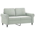 Casa si Gradina - Mobilier - Seturi de mobilier - Seturi living - Set de canapele cu perne, 3 piese, gri deschis, catifea - Infinity.ro