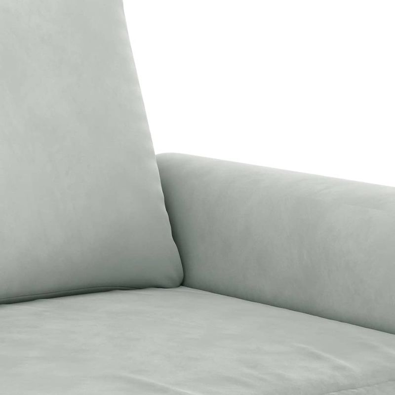 Casa si Gradina - Mobilier - Seturi de mobilier - Seturi living - Set de canapele cu perne, 3 piese, gri deschis, catifea - Infinity.ro