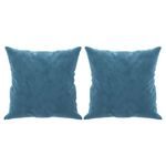 Casa si Gradina - Mobilier - Canapele si coltare - Canapele - Canapea cu 3 locuri cu pernute, albastru, 180 cm, catifea - Infinity.ro