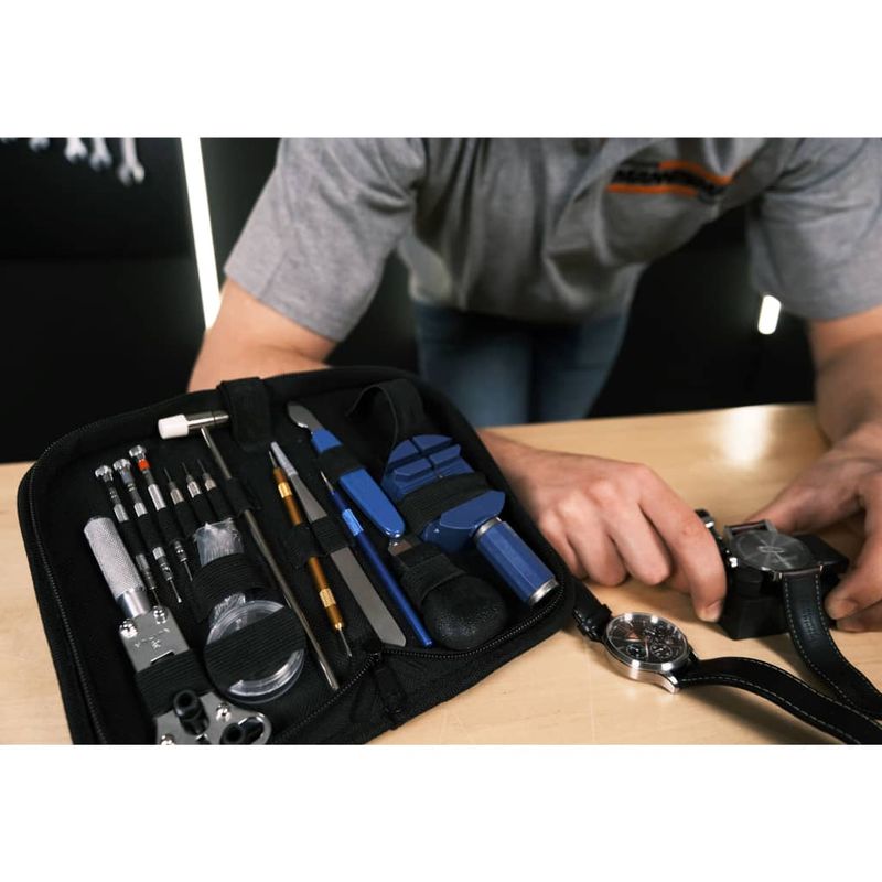 Auto si Moto - Reparatii si depanare - Scule auto - Scule si truse auto - Bruder Mannesmann Set de unelte ceasornicarie, 16 piese - Infinity.ro
