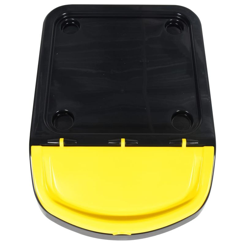 Casa si Gradina - Mobilier - Organizare si depozitare - Cosuri de gunoi - Cosuri de gunoi stivuibile cu capace, 3 buc., negru, 120 L, PP - Infinity.ro