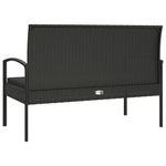 Casa si Gradina - Gradina si terasa - Mobilier exterior - Bancute de gradina - Banca de gradina cu perna, negru, 105 cm, poliratan - Infinity.ro