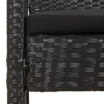 Casa si Gradina - Gradina si terasa - Mobilier exterior - Bancute de gradina - Banca de gradina cu perna, negru, 105 cm, poliratan - Infinity.ro