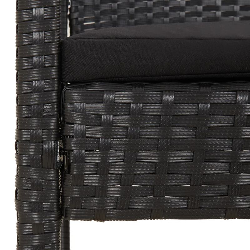 Casa si Gradina - Gradina si terasa - Mobilier exterior - Bancute de gradina - Banca de gradina cu perna, negru, 105 cm, poliratan - Infinity.ro