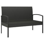 Casa si Gradina - Gradina si terasa - Mobilier exterior - Bancute de gradina - Banca de gradina cu perna, negru, 105 cm, poliratan - Infinity.ro