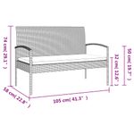 Casa si Gradina - Gradina si terasa - Mobilier exterior - Bancute de gradina - Banca de gradina cu perna, negru, 105 cm, poliratan - Infinity.ro