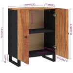Casa si Gradina - Mobilier - Comode si corpuri - Comode - Servanta, 60x33x75 cm, lemn masiv de acacia - Infinity.ro