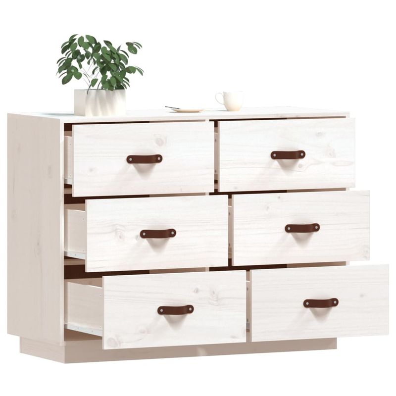 Casa si Gradina - Mobilier - Comode si corpuri - Comode - Servanta, alb, 100x40x75 cm, lemn masiv de pin - Infinity.ro