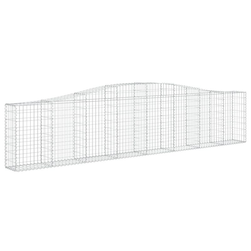 Casa si Gradina - Gradina si terasa - Garduri, panouri si accesorii - Cos gabion arcuit, 400x30x80/100 cm, fier galvanizat - Infinity.ro