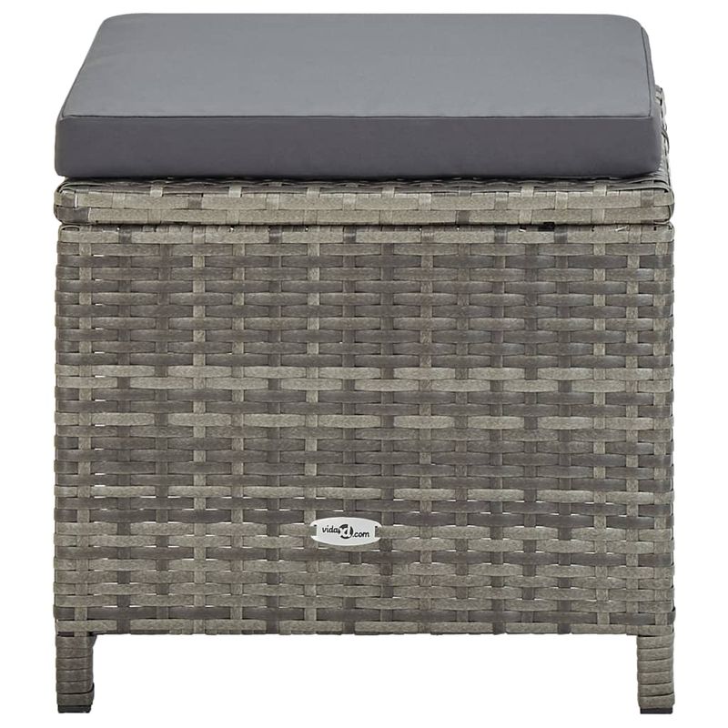 Casa si Gradina - Gradina si terasa - Mobilier exterior - Seturi mobila gradina - Set mobilier de exterior cu perne, 9 piese, gri, poliratan - Infinity.ro
