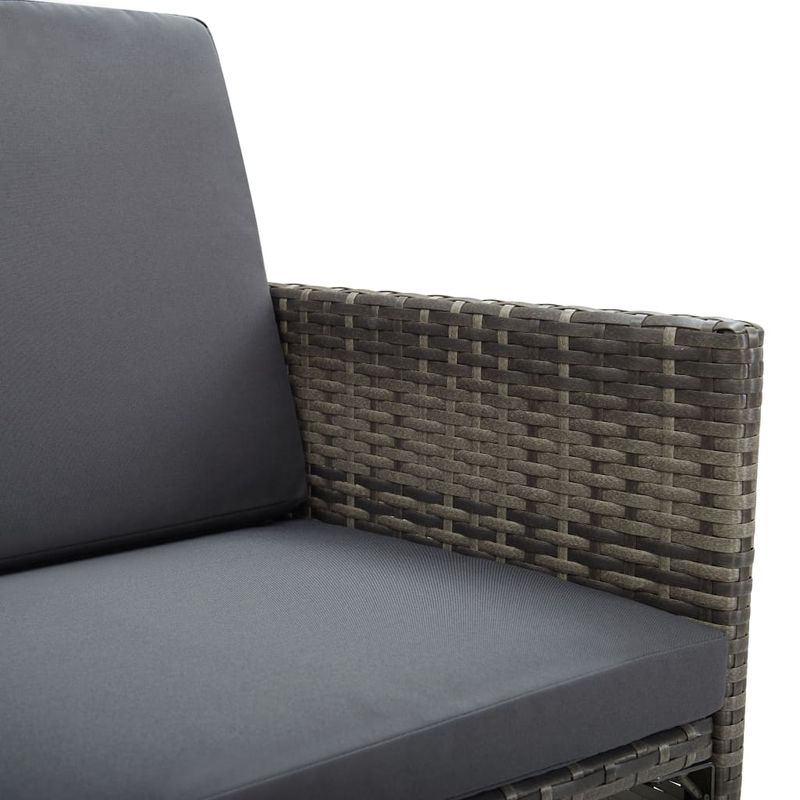 Casa si Gradina - Gradina si terasa - Mobilier exterior - Seturi mobila gradina - Set mobilier de exterior cu perne, 9 piese, gri, poliratan - Infinity.ro