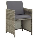 Casa si Gradina - Gradina si terasa - Mobilier exterior - Seturi mobila gradina - Set mobilier de exterior cu perne, 9 piese, gri, poliratan - Infinity.ro