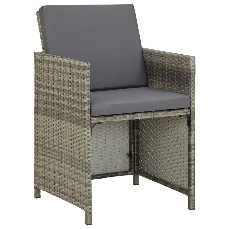 Casa si Gradina - Gradina si terasa - Mobilier exterior - Seturi mobila gradina - Set mobilier de exterior cu perne, 9 piese, gri, poliratan - Infinity.ro
