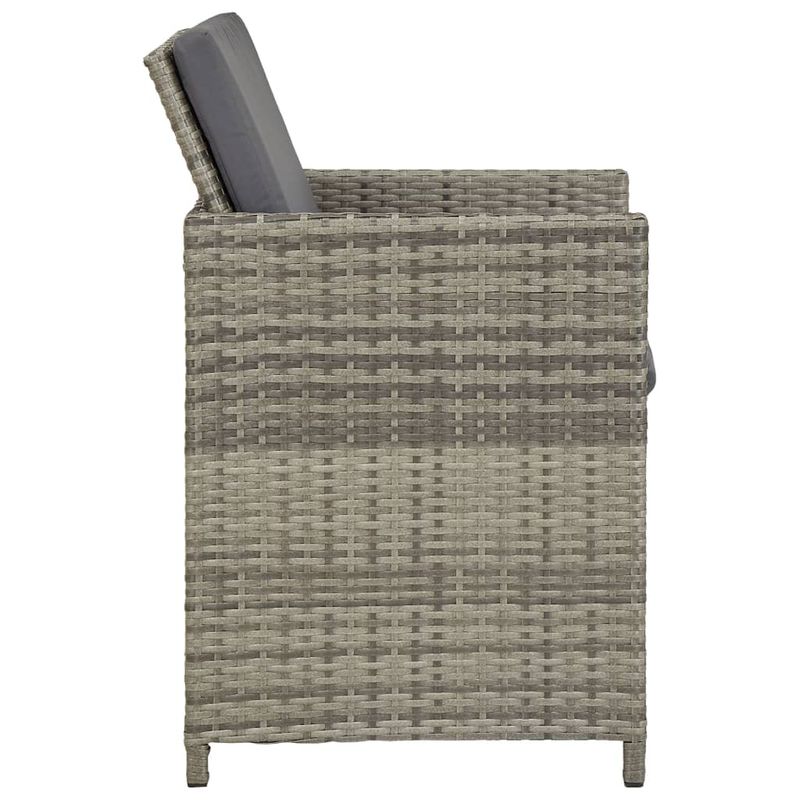 Casa si Gradina - Gradina si terasa - Mobilier exterior - Seturi mobila gradina - Set mobilier de exterior cu perne, 9 piese, gri, poliratan - Infinity.ro