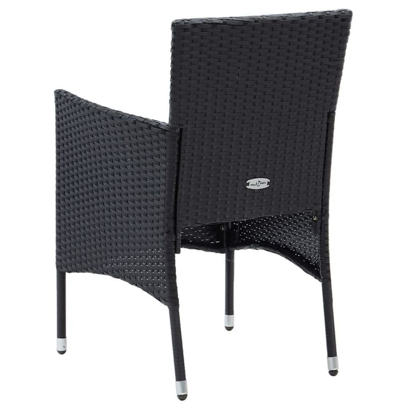 Casa si Gradina - Gradina si terasa - Mobilier exterior - Seturi mobila gradina - Set de masa pentru gradina cu perne, 5 piese, negru, poliratan - Infinity.ro