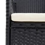 Casa si Gradina - Gradina si terasa - Mobilier exterior - Seturi mobila gradina - Set de masa pentru gradina cu perne, 5 piese, negru, poliratan - Infinity.ro