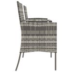 Casa si Gradina - Gradina si terasa - Mobilier exterior - Canapele si fotolii gradina - Canapea de gradina cu 2 locuri masa de ceai antracit poliratan - Infinity.ro