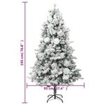 Casa si Gradina - Decoratiuni - Decoratiuni de sezon - Brad de Craciun pre-iluminat cu zapada & conuri, 195 cm, PVC&PE - Infinity.ro