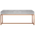 Casa si Gradina - Mobilier - Canapele si coltare - Banchete - Banca, gri, 110x36x45 cm, catifea - Infinity.ro