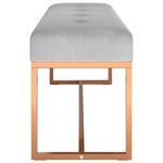 Casa si Gradina - Mobilier - Canapele si coltare - Banchete - Banca, gri, 110x36x45 cm, catifea - Infinity.ro