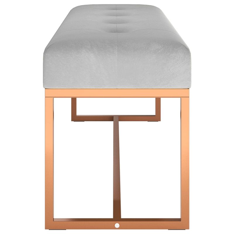 Casa si Gradina - Mobilier - Canapele si coltare - Banchete - Banca, gri, 110x36x45 cm, catifea - Infinity.ro