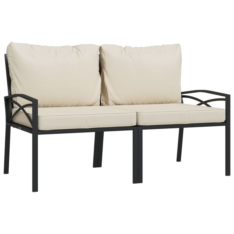 Casa si Gradina - Gradina si terasa - Mobilier exterior - Seturi mobila gradina - Set mobilier de gradina cu perne nisipii, 7 piese, otel, model 4x mijloc + 2x scaun + masă - Infinity.ro