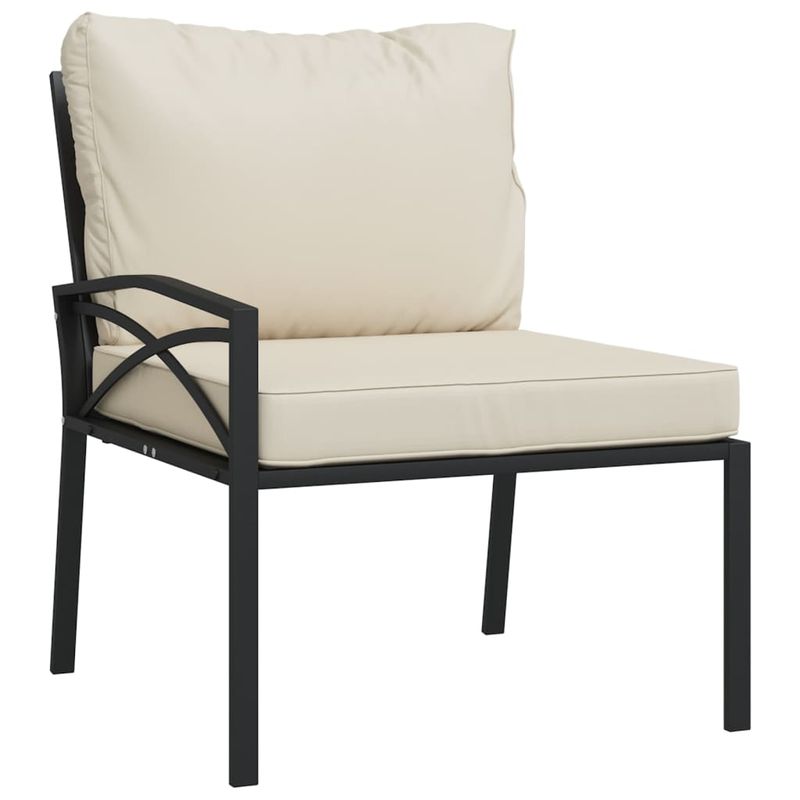 Casa si Gradina - Gradina si terasa - Mobilier exterior - Seturi mobila gradina - Set mobilier de gradina cu perne nisipii, 7 piese, otel, model 4x mijloc + 2x scaun + masă - Infinity.ro