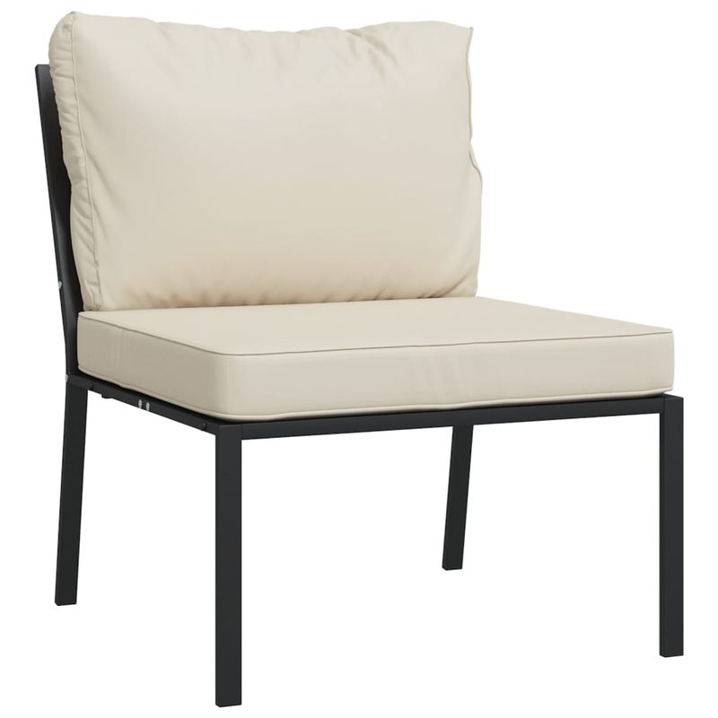 Casa si Gradina - Gradina si terasa - Mobilier exterior - Seturi mobila gradina - Set mobilier de gradina cu perne nisipii, 7 piese, otel, model 4x mijloc + 2x scaun + masă - Infinity.ro