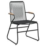 Casa si Gradina - Gradina si terasa - Mobilier exterior - Scaune si sezlonguri gradina - Set mobilier de gradina, 7 piese, negru, ratan PVC - Infinity.ro