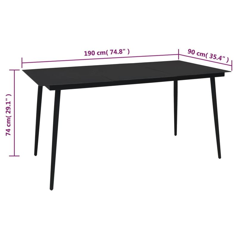 Casa si Gradina - Gradina si terasa - Mobilier exterior - Scaune si sezlonguri gradina - Set mobilier de gradina, 7 piese, negru, ratan PVC - Infinity.ro