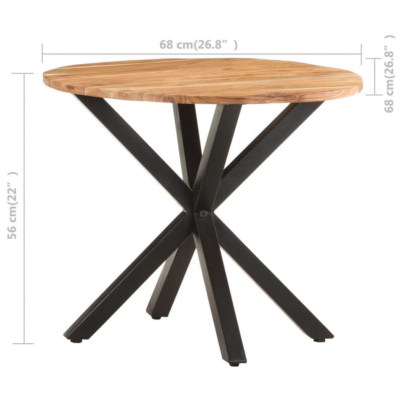 Casa si Gradina - Mobilier - Mese si birouri - Mese living - Masa laterala, 68x68x56 cm, lemn masiv de acacia - Infinity.ro