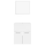 Casa si Gradina - Mobilier - Seturi de mobilier - Seturi baie - Set mobilier de baie, alb, lemn prelucrat - Infinity.ro