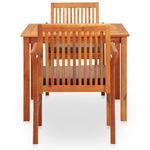 Casa si Gradina - Gradina si terasa - Mobilier exterior - Seturi mobila gradina - Set mobilier de exterior cu perne 3 piese, lemn masiv de acacia, gri - Infinity.ro