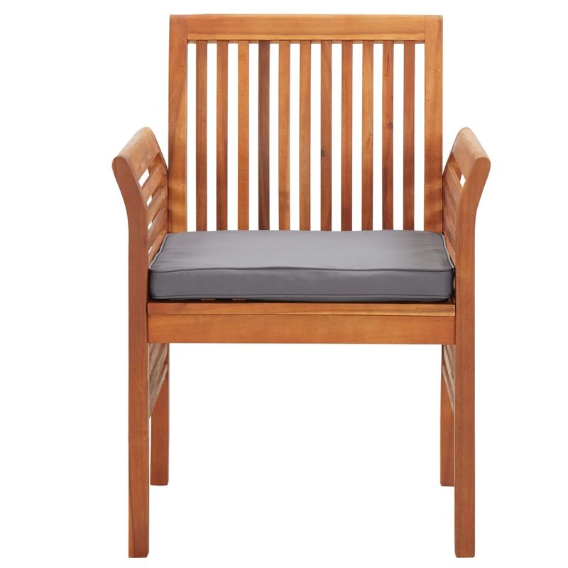 Casa si Gradina - Gradina si terasa - Mobilier exterior - Seturi mobila gradina - Set mobilier de exterior cu perne 3 piese, lemn masiv de acacia, gri - Infinity.ro