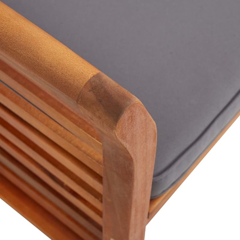 Casa si Gradina - Gradina si terasa - Mobilier exterior - Seturi mobila gradina - Set mobilier de exterior cu perne 3 piese, lemn masiv de acacia, gri - Infinity.ro