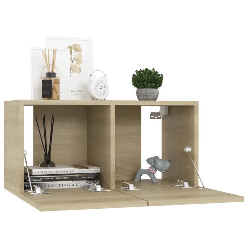 Casa si Gradina - Mobilier - Seturi de mobilier - Seturi living - Set dulapuri TV, 4 buc., stejar sonoma, 60x30x30 cm, lemn prelucrat - Infinity.ro