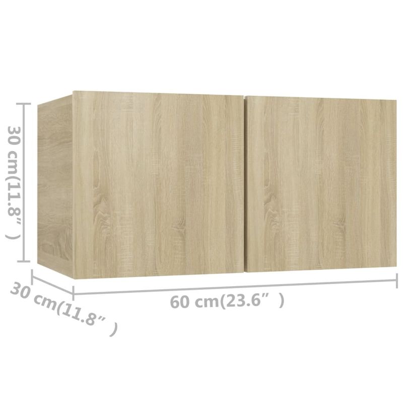 Casa si Gradina - Mobilier - Seturi de mobilier - Seturi living - Set dulapuri TV, 4 buc., stejar sonoma, 60x30x30 cm, lemn prelucrat - Infinity.ro