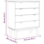 Casa si Gradina - Mobilier - Comode si corpuri - Comode - Dulap cu sertar "OTTA", 76,5x39,5x90 cm, lemn masiv de pin - Infinity.ro