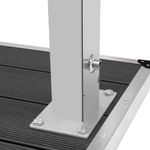 Casa si Gradina - Gradina si terasa - Piscine si accesorii - Accesorii piscine - Dus de gradina cu platforma, WPC și otel inoxidabil, gri - Infinity.ro