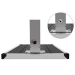 Casa si Gradina - Gradina si terasa - Piscine si accesorii - Accesorii piscine - Dus de gradina cu platforma, WPC și otel inoxidabil, gri - Infinity.ro